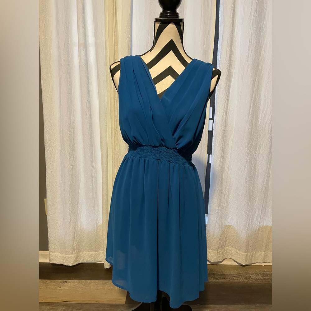 Blue mini dress